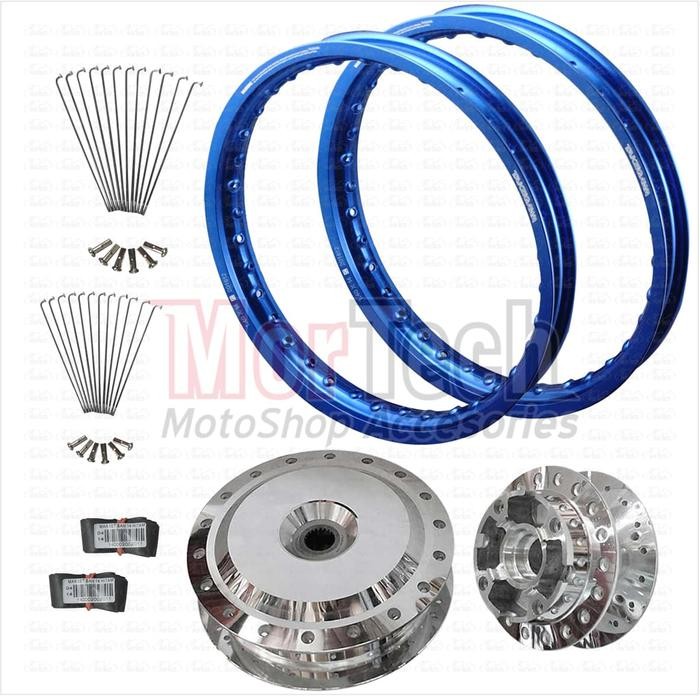 Paket Velg Pelek Set Jari - Jari Motor Ring 14 Beat Scoopy Vario 110