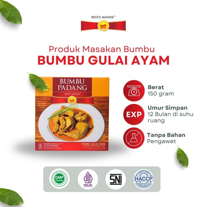 

Pilihan- Bumbu Gulai Ayam Restu Mande 150Gr