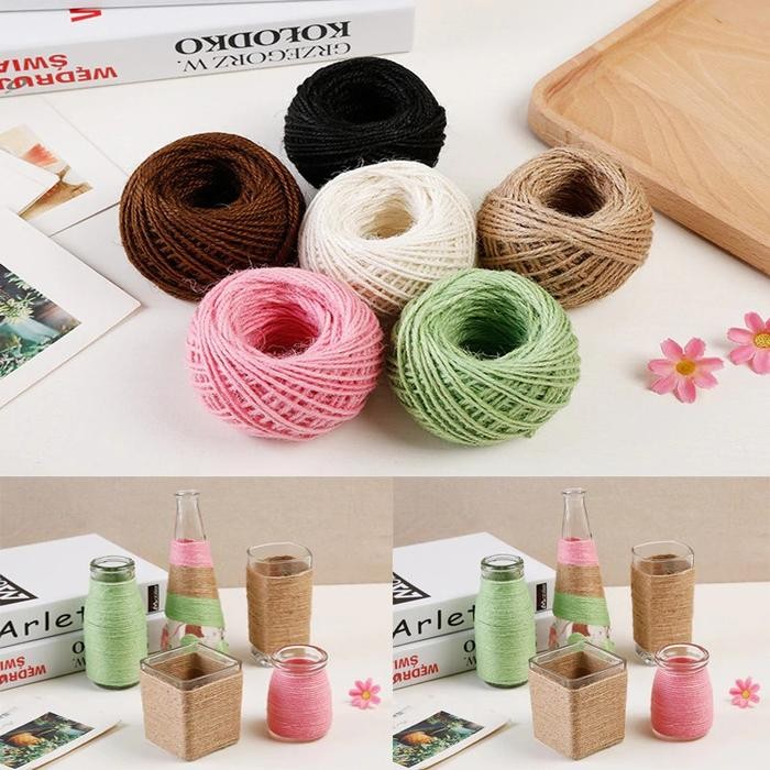 

New MH - Tali Rami / Tali Goni Warna Warni 1 Gulung 30 Meter Dekorasi Kerajinan Tangan