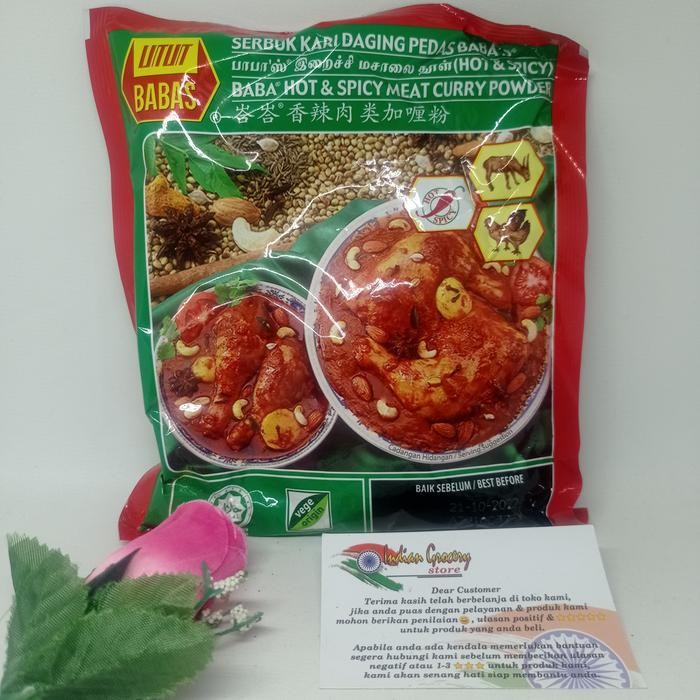 

Stok Baru HOT & SPICY MEAT CURRY POWDER BABAS 250GR