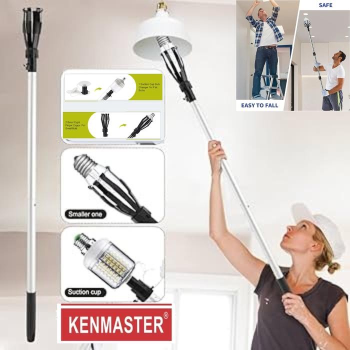 Ready Stock Tongkat Pengganti Lampu Stik Gala Pasang Copot Ganti Bola Bohlam Lampu Kenmaster Km-021