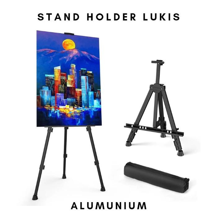 

Tripod Stand Frame Foto Wedding Standing Easel Lukis Whiteboard Bingkai Foto Holder Lukis Aluminium