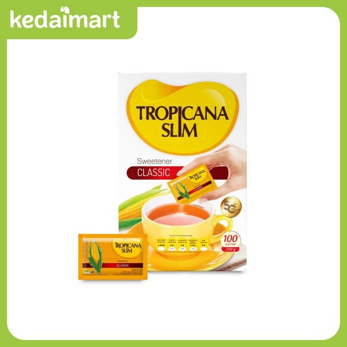 

TERLARIS Tropicana Slim Sweetener Isi 100 x 2,5 Gram READY STOCK