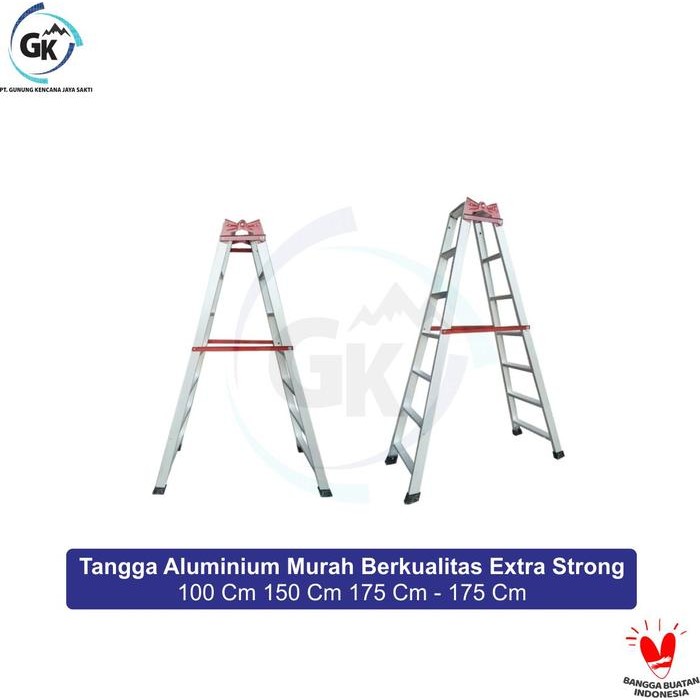 Ready Tangga Aluminium Lipat Merk Kebanggaan Extra Strong Buatan Lokal Berkualitas