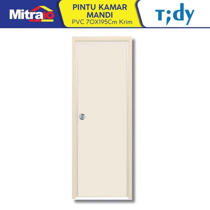 Tidy Pintu Kamar Mandi Pvc Bukaan Kiri/ Kanan 70X195 Cm Premium Cream