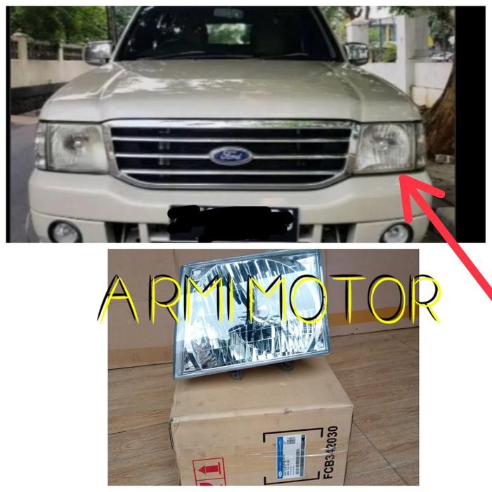 Jual Headlamp Ford Everest Ranger 2003-2006 Headlamp Kiri Original Ford