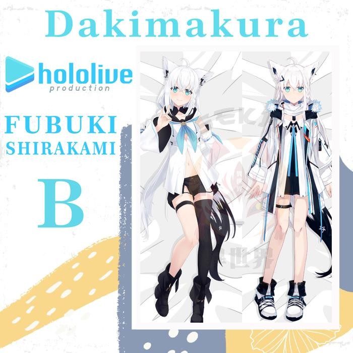 DAKIMAKURA FUBUKI SHIRAKAMI Hololive - Sarung bantal Waifu Anime Hololive Fubuki Shirakami