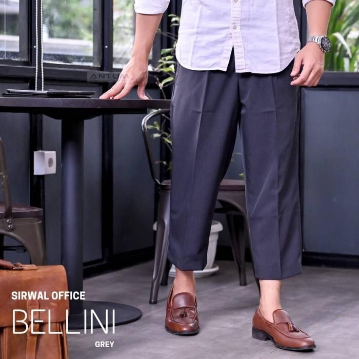 Sirwal Office Bellini Black Antum Celana Sirwal Kantor Cingkrang Hitam Pasti Ori