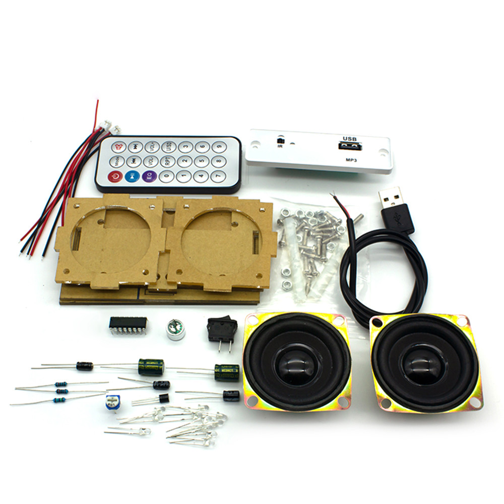 Bluetooth Speaker DIY Electronics Kit 3W + 3W Dual-Channel Bluetooth Speaker Soldering Kit Suitable