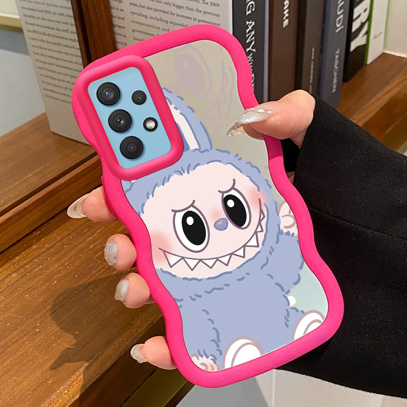 Casing HP Untuk Samsung A32 A31 A33 5G Case Boneka berbulu Macaron Softcase Silikon Kasing Mirror Ke