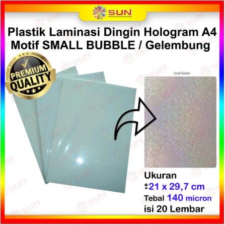 Plastik Laminasi Dingin Hologram A4 (Pelindung Kertas Foto)