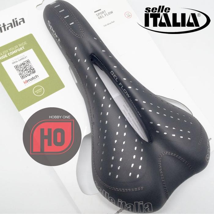 Ready Selle Italia Saddle Sport Gel Flow 140mm FEC Alloy Rail -Saddle Sepeda