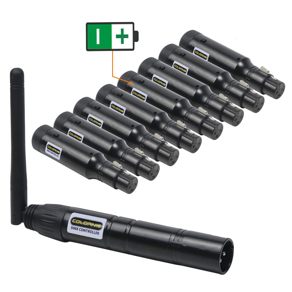 DMX Rechargeable Receiver Wireless DMX512 Controller Transmitter For Disco DJ Party Moving Head