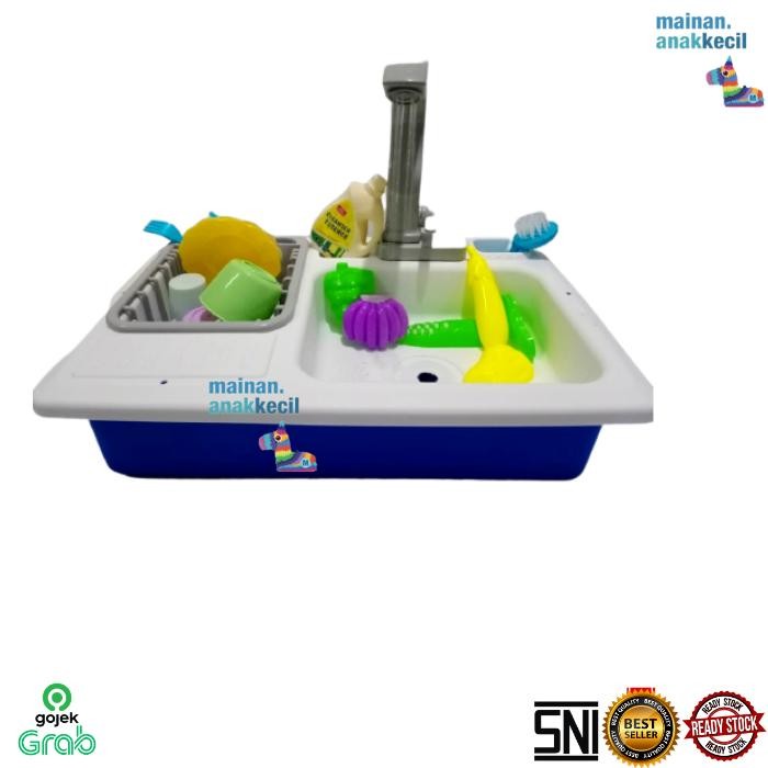 mainan anak perempuan westafel sink tempat cuci piring komplit