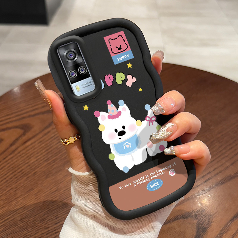 Casing Untuk VIVO Y51 2020 Y31 2021 Y51A 2021 Y53s Y33 Case Casing Ulang Tahun Anjing pola HP Cesing