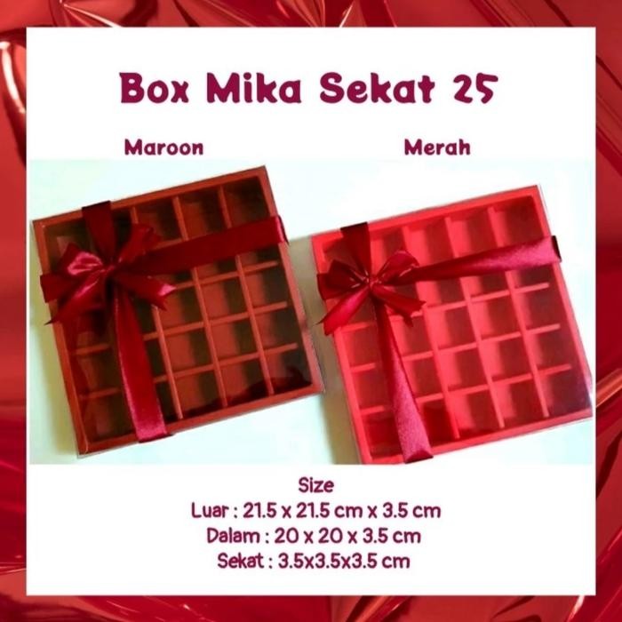 DJJ Box Sekat Nastar Mika / Dus Kotak Sekat / Box Nastar Tutup Mika Imlek