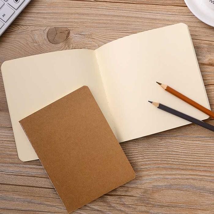 Buku Kertas Polos Notebook Catatan Travel Vintage Blank Paper 68 Pages