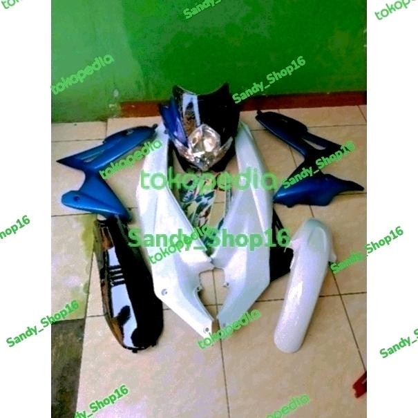 FULL BODY HALUS SUZUKI SATRIA FU BARONG BIRU PUTIH NON STRIPING