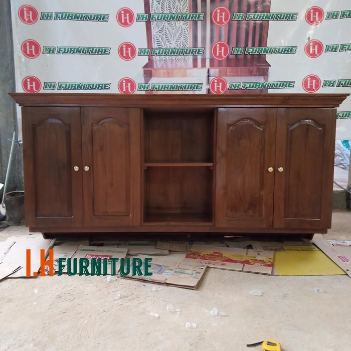 LEMARI DAPUR / KITCHEN SET DAPUR 4 PINTU KAYU JATI