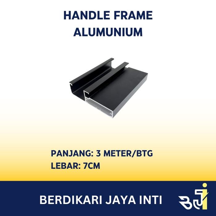 Terlaris FRAME Aluminium HITAM Handle Kaca Pintu Lemari Kitchen Profil 3 meter SALE