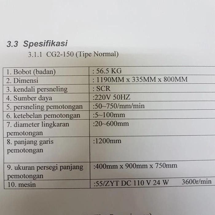 Paling Baik Gas Cutting Profil Cg2-150 / Potong Lingkaran Profilling Cg-2-150 Mesin Gas Cutting Cg2