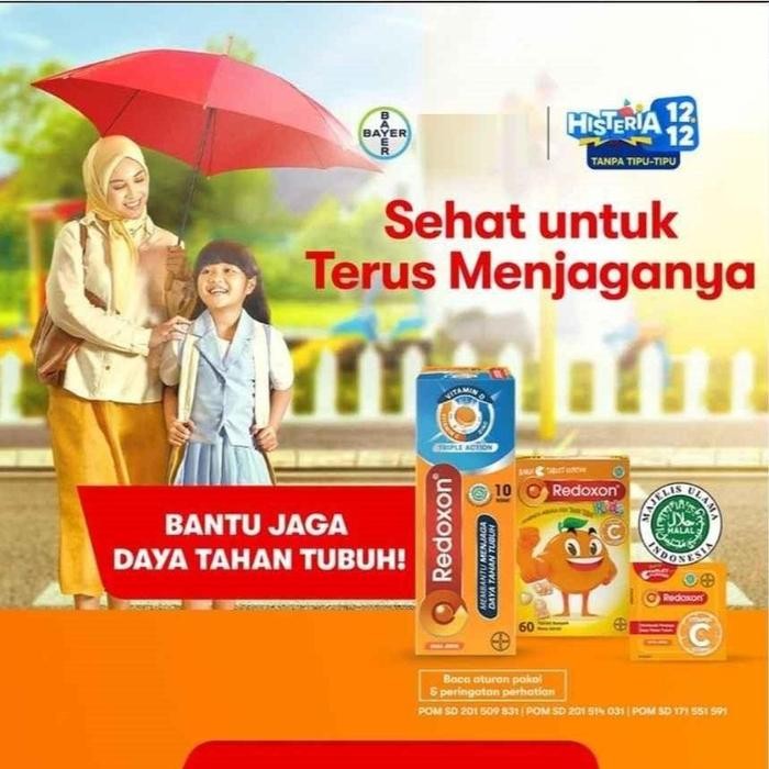 ORIGINAL Redoxon Vitamin C Isi 10 Tablet & 15 Tablet Vitamin C, D & Zinc Multivitamin Cdr MyMoM