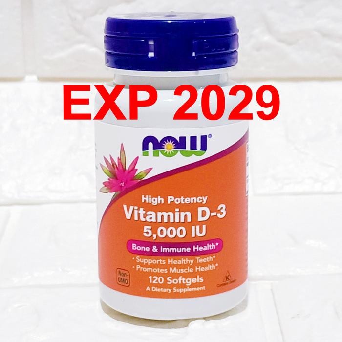 ORIGINAL Now Foods Food Vitamin Vit D-3 D 3 D3 5000IU 5000 IU 5,000iu 120