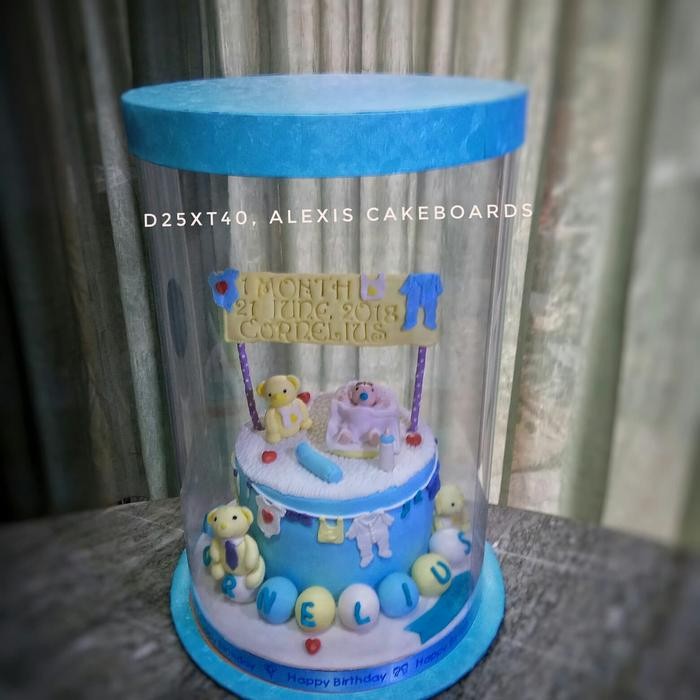 nfin- Kotak Mika Diameter 30 Tinggi 45 Box Kue