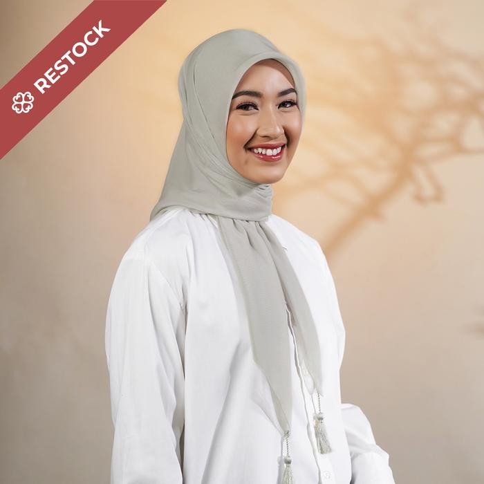 mcgz- Napocut Hijab - Plain Tassel - Hijab Segiempat Paris Jepang Premium Ronce Grey &