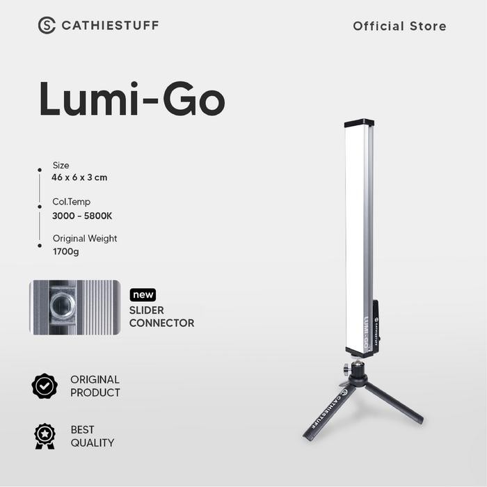 BERKUALITAS Cathiestuff LumiGo Lampu Makeup MUA Portable Light Saber MakeupArtist Baterai terpisah