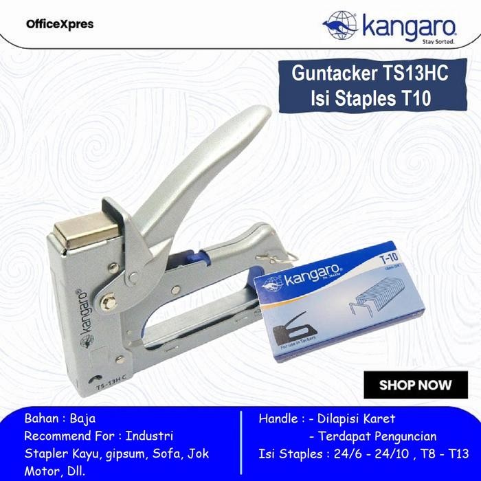 New New Alat Staples Tembak Jok Kulit Motor / Stapler Kayu / Guntacker Kangaro