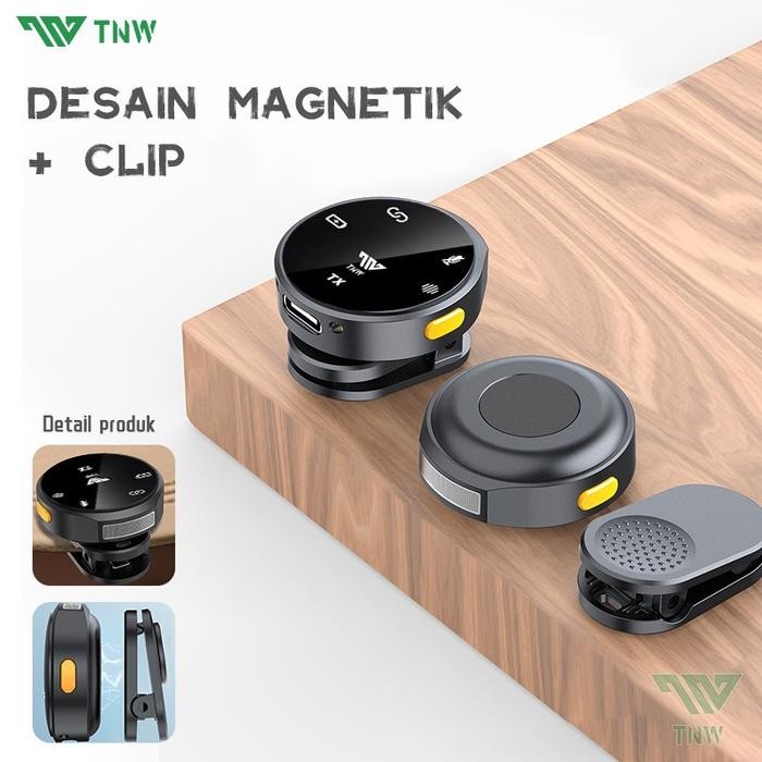 Tnw A30 Wireless Clip On Mic Microphone Dual Mikrofon Wireless Mikrofon Hp Lavalier Microphone