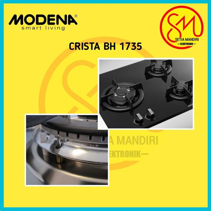 fcvvi- Kompor Tanam Modena Crista Bh 1735 - 3 Tungku Bh1735
