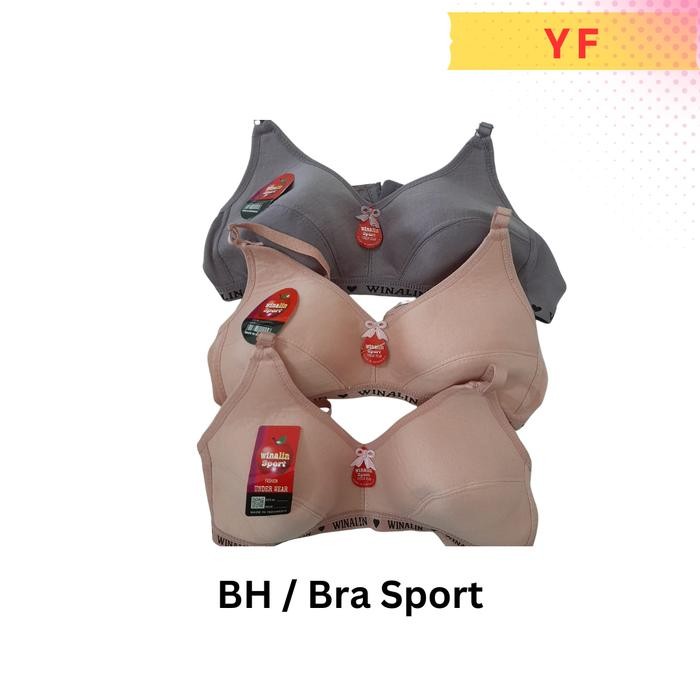 [02] BH Winalin isi 3 Pcs / Bra Sport Wanita Winalin Bahan Katun BH Bra Sport Winalin Wanita