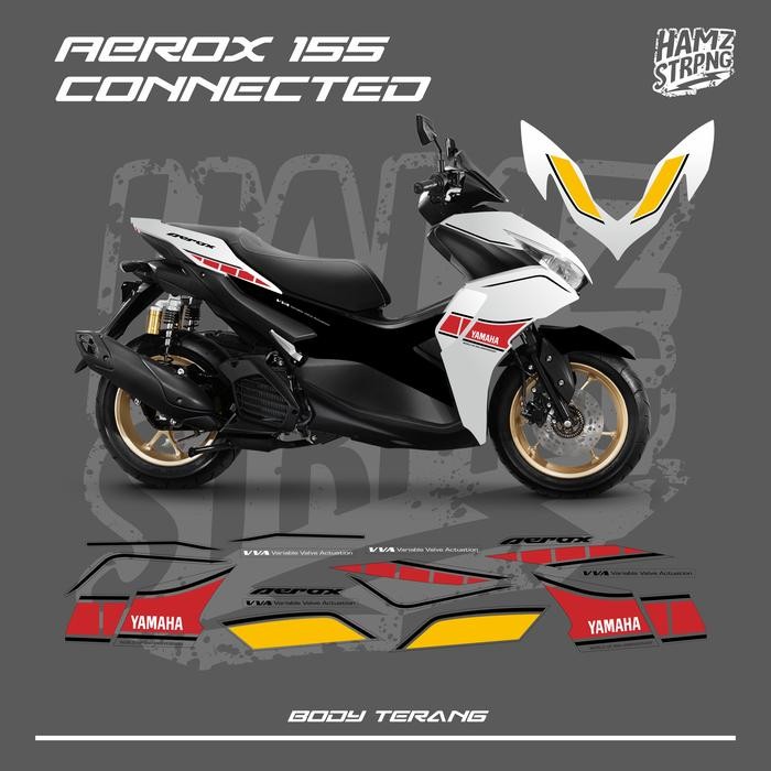 Striping Transparant Aerox New 155 Anniversary 60 Livery Copy MX KING