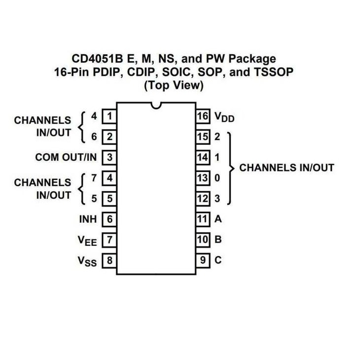 IC CD4051 CD4051BE 4051BE 4051 DIP Analog Multiplexer Demultiplexer