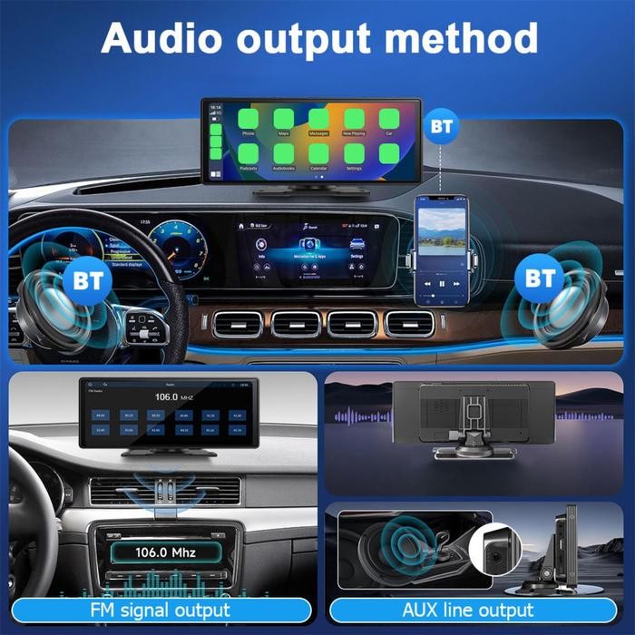 JK Space Head Unit Android IOS Auto 7in Layar Sentuh Mobil Navigasi Pemutar Video Multimedia