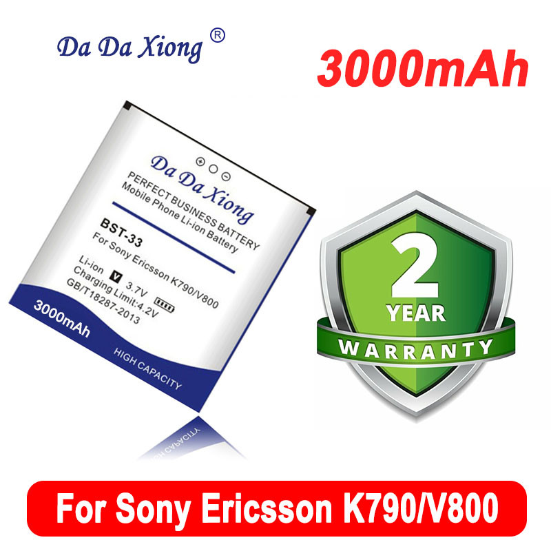 3000Mah Bst-33 Bst33 For Sony Ericsson G900 M600 W880 P990 K550C W395C K800 U10I W610 W660 V800 C702