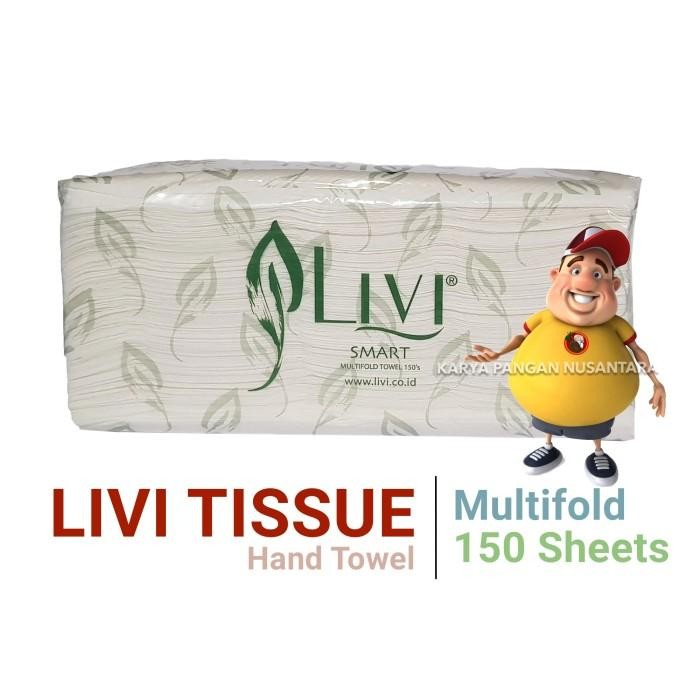 NewsBanget- Livi Tissue Smart Hand Towel 150S Multifold Tisu Livi Tisu 1 Dus 24Pax Dapur