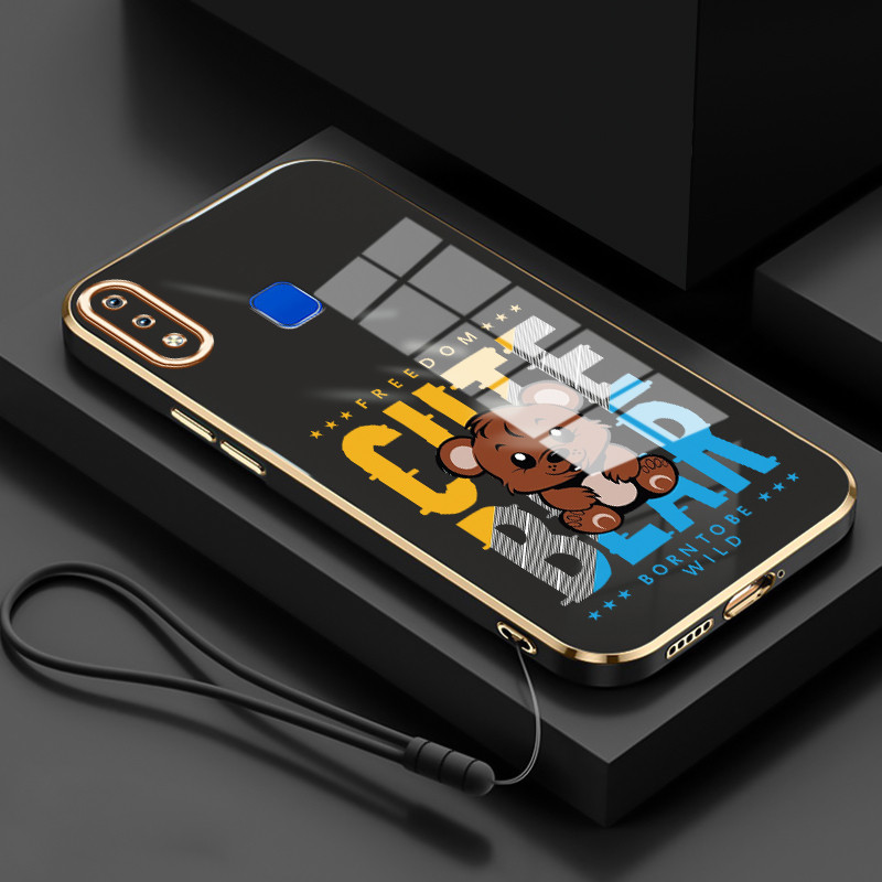 Casing Untuk VIVO Y91 Y91i Y93 Y93s Y95 Y91C Y90 Y1s Case Casing HP Softcase Tali gantungan berlapis