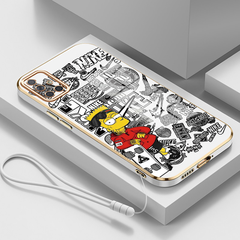 Casing Untuk Samsung Galaxy A71 Case Casing HP Softcase Tali gantungan berlapis silikon mewah Kasing