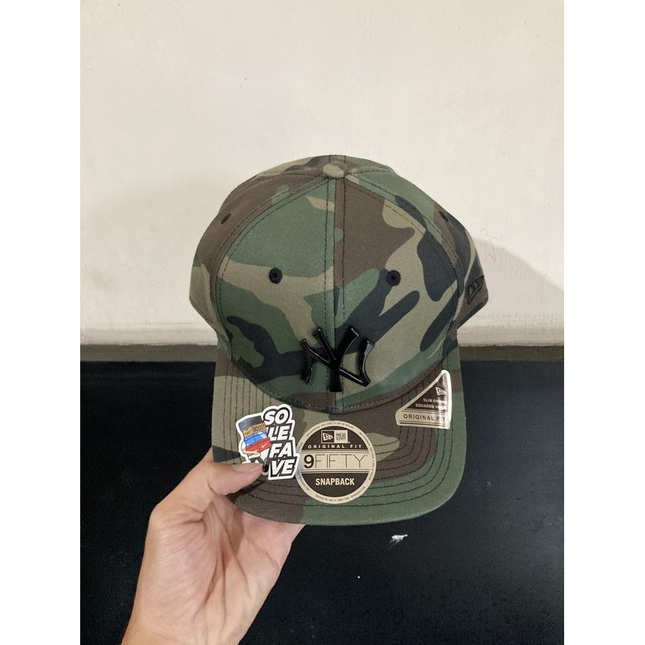 TOPI NE 950OF PRE CURVED x MLB NY YANKEES METAL LOGO CAMO ORIGINAL NO BOX
