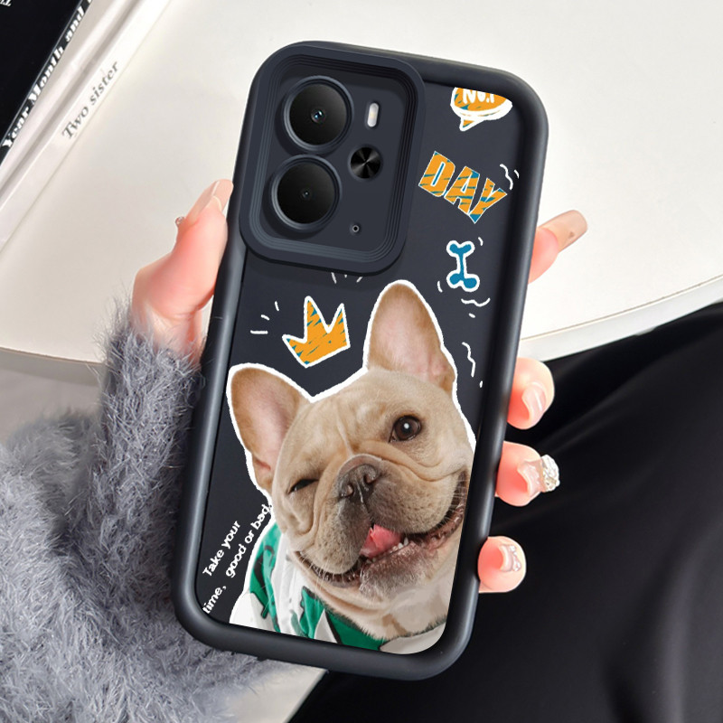 Casing Hp Untuk Realme 14 5G 14T 5G Case Anjing bulldog Prancis kecil Cover Phone Shell lembut Softc