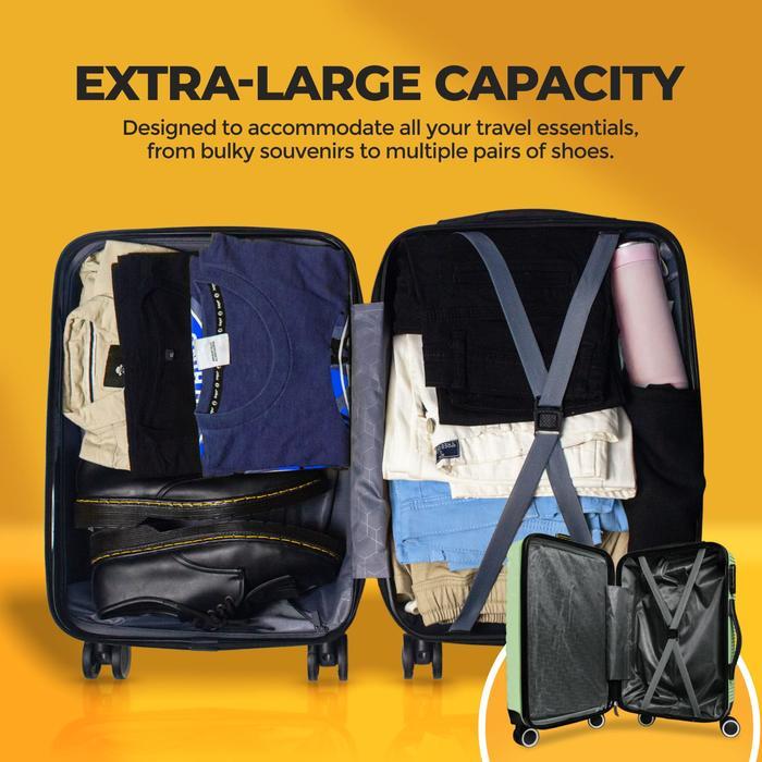 KOPER POLO 20+24 INCH KOPER FIBER KOPER SET ISI 2 KOPER BAGASI+KABIN ORIGINAL QUALITY