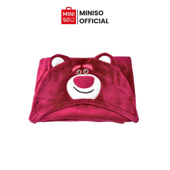 [BUNDLE LOTSO] MINISO Bundling Boneka Seri TOY STORY Lotso Bear Strawberry +Selimut Lotso Boneka