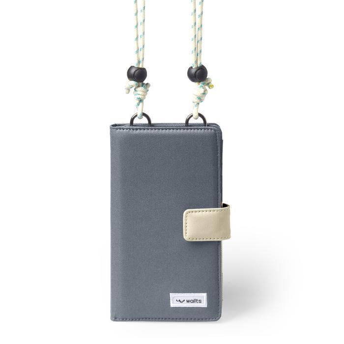 Eiger - New Delmont Phone Wallet Charcoal Cream - Tas Dompet Hp Kanvas Selempang Wanita Dan Pria