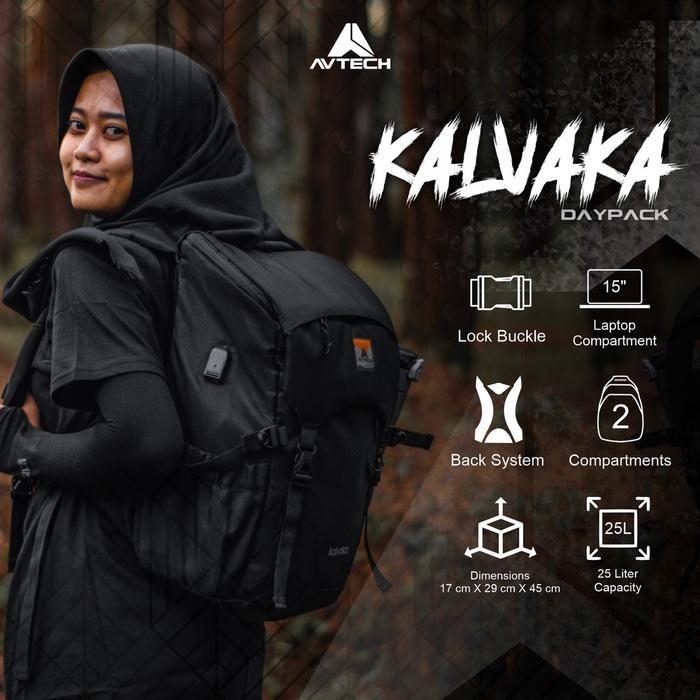 Eiger House - Tas Ransel Daypack Laptop Sekolah Kerja Harian Outdoor 25 Liter - Kalvaka
