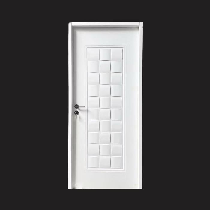 SET PINTU + KUSEN + HANDLE STAILESS/ PINTU PLAT BAJA ANTI KARAT ZY0103 - STD31 90X215 W, KANAN