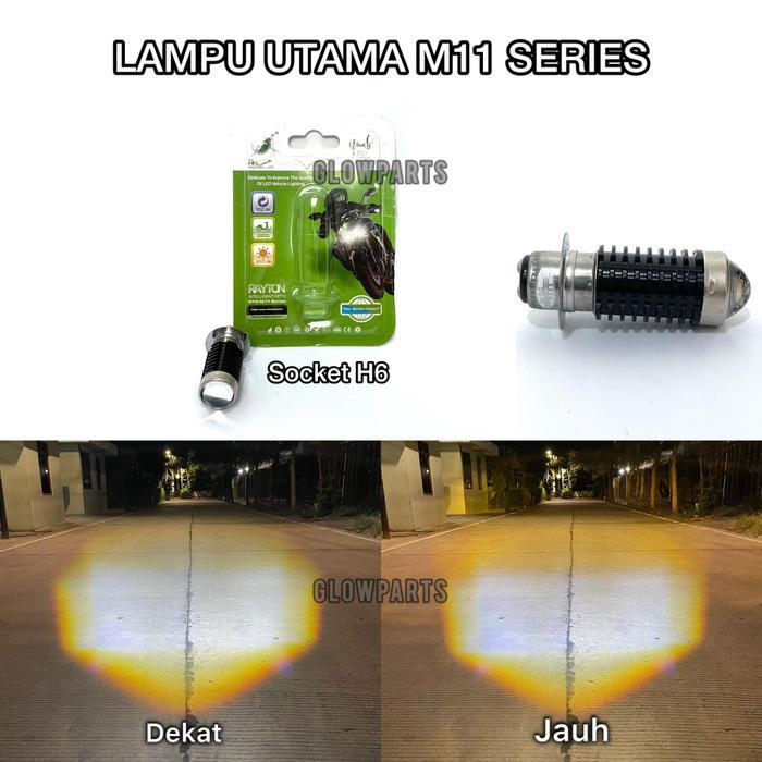 RTD RAYTON M11S - Lampu Utama H6 LED Putih-Kuning