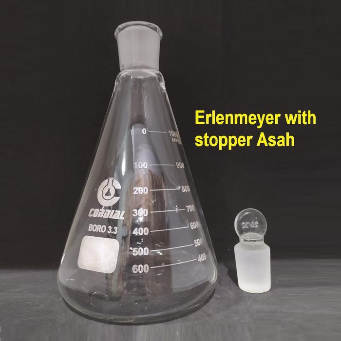 ERLENMEYER TUTUP ASAH 1000ML 1000 ML ERLENMEYER GLASS STOPPER ERLENMEYER JOINT